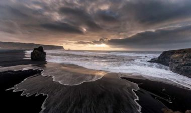 Iceland black sand beach